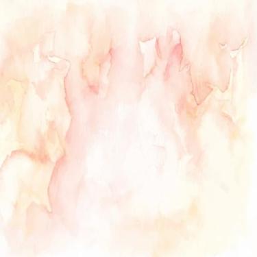 Imagem de Quadro Decorativo em Aquarela Orange Color Splash Wall Art Pintura Moderna 50x50cm