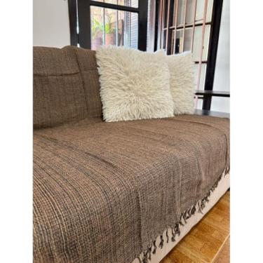 Imagem de Manta para Sofá Elegante para Sala e Poltrona – Conforto e Decoração de 210x120cm (Marrom Mesclado-2,10x1,20)