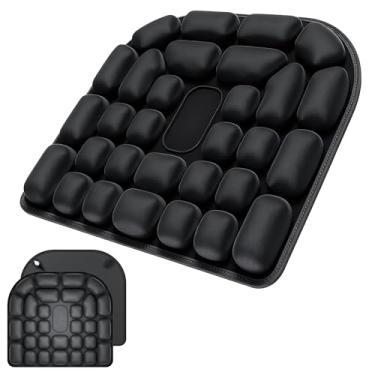 Imagem de Almofada de assento inflável para alívio de pressão – Almofada de viagem 3D para alívio da dor de hemorróidas e cóccix, almofada de suporte portátil para carro, avião, cadeira de escritório, cadeira