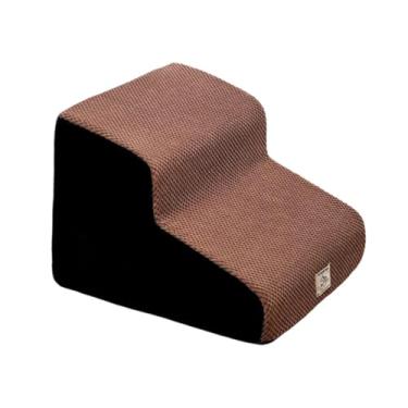 Imagem de Fenteer Escada para animais de estimação com 2 degraus, rampa leve com inclinação suave para cães lesionados no sofá, Café Preto