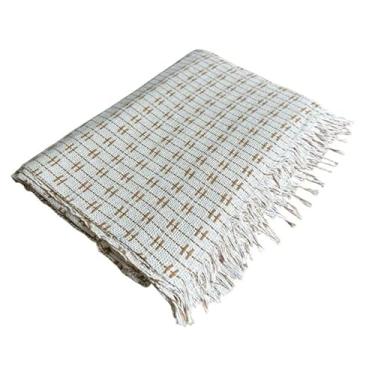 Imagem de Manta Tijolinho para Sofá Grande Gigante 2,40 x 1,80(Cru c/Marron Claro)