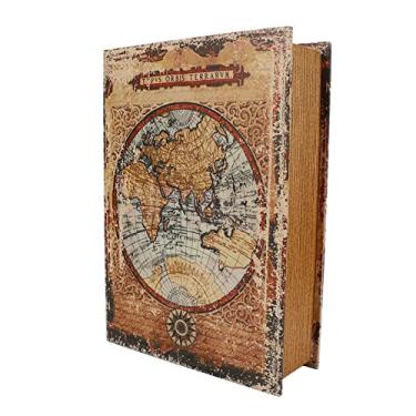 Imagem de RiToEasysports Caixa de Livro Decorativa Estilo Europeu Vintage para Barra de Escritório de Prateleira, Livro Falso de Grande Capacidade para Pequenos Itens e Acessórios, Material Durável Antigo