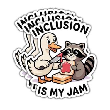 Imagem de (3 peças - 7.6 cm) Inclusion is My Jam SPED Teacher Neurodiversity Autism Awareness Stickers, Decalques de vinil de educação especial presentes para professores, estudantes, sala de aula, para laptop