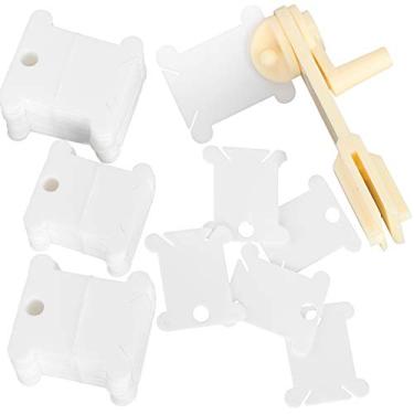 Imagem de RiToEasysports Organizador de Fio de Bordado Conveniente Placa de Enrolamento de Ponto Cruz-120 Peças Enrolador de Fio para Artesanato Diy/entusiastas de Costura