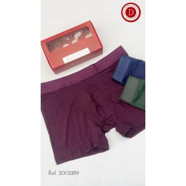 Imagem de Kit com 3 cuecas boxer adulto Diamantes Lingerie, M