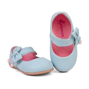 Imagem de Sapatilha Esportiva Bebê Menina Infantil Laço Azul Conforto Mz Shoes-Feminino