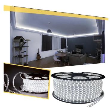 Imagem de Mangueira Fita Led Chata 5050 25M Alto Brilho 2 Conector 22