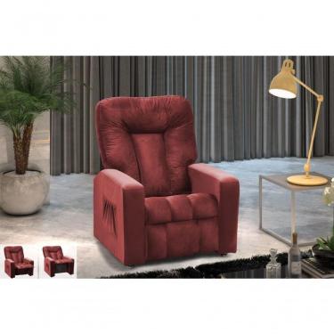 Imagem de Poltrona Do Papai Reclinável Pallas Mx5 - Veludo Vinho