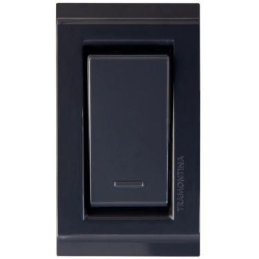 Imagem de Conjunto Para Móvel 1 Interruptor Simples 10 A Tramontina Liz Grafite Tramontina