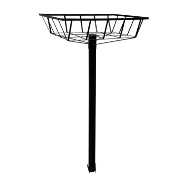 Imagem de Lixeira De Rua Calçada Parque Cesto Raso Preta 112X60X45Cm