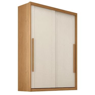 Imagem de Guarda Roupas Casal 2 Portas De Correr 3 Gavetas 100% Mdf Ravena Madeirado / Areia