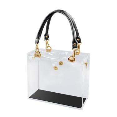 Imagem de KTNGY Nova sacola preta transparente de PVC DIY kit de artesanato bolsa de presente feita à mão acessórios de artesanato conjunto de ferramentas de aniversário e férias sacos de presente