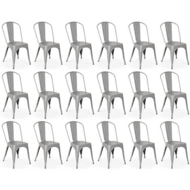 Imagem de Kit 18 Cadeiras Iron Tolix Design Industrial - Cinza