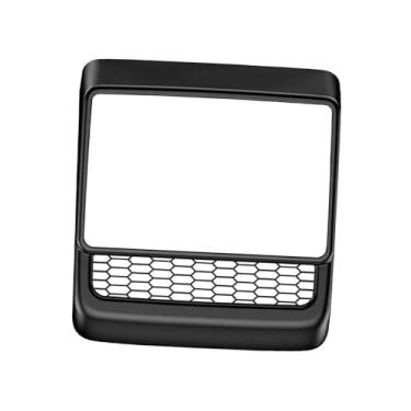 Imagem de Mqetly Moldura de acabamento da saída de ar condicionado traseira para decoração de carros Model 3 e Model Y, Preto