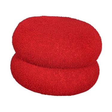 Imagem de IEUDNS Banqueta redonda, otomana, banquinho para trocar sapatos, apoio para os pés no sofá, ideal para quarto e casa, Redondo