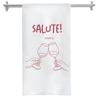 Imagem de GOOZHO Toalhas de cozinha italianas rosas modernas, toalhas de chá italianas de saudação para cozinha, casa, bar, carrinho, decoração, presentes de barman, toalhas de mão decorativas, 40 x 61 cm