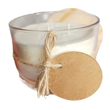 Imagem de Vela Aromática Lavanda Perfumada Artesanal Vegetal Vaso de Gesso Vasinho(2 Velas Lavanda (100g))