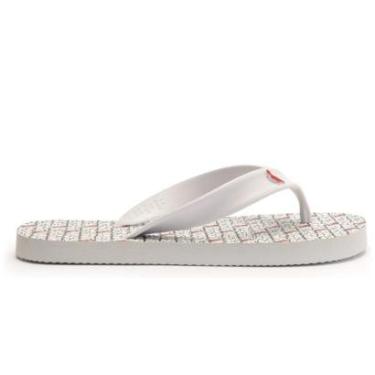 Imagem de Chinelo Infantil Menino Reserva Mini Branco e Vermelho Novo-Masculino