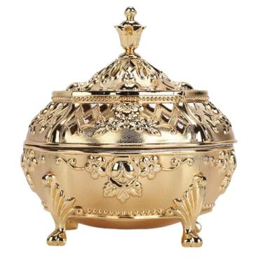 Imagem de Yunir Suporte de Incenso Vintage, Suporte de Incenso Em Bastão de Cone, Metal Com Coletor de Cinzas Removível e Tampa, para Escritório de Estudo de Quarto