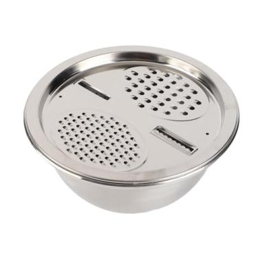 Imagem de Zerodis Ralador Multifuncional de Aço Inoxidável, Ferramentas de Jardinagem Doméstica, Ferramenta de Cozinha 3 Em 1 Com Filtro e Cesta de Drenagem, Ideal para Lavar e Preparar Vegetais e Frutas