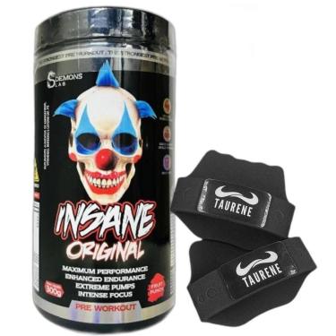 Imagem de Pre Treino Insane Original Fruit Punch 300g + Luva Demons Lab-Unissex