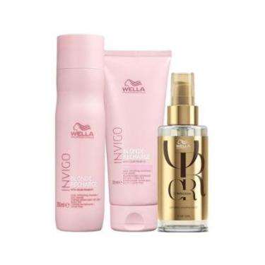 Imagem de Kit Wella Invigo Blonde Recharge - Shampoo e Condicionador e Óleo-Unissex
