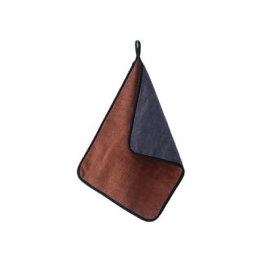 Imagem de Panos de limpeza de microfibra reutilizáveis, toalhas de cozinha super absorventes de duas cores de camada dupla para pratos, vidro, pisos e cuidados com o carro (marrom)