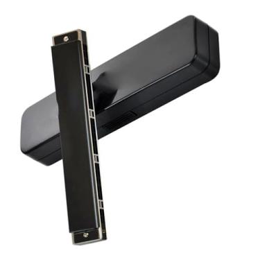 Imagem de Gaita profissional de 24 furos Vibrato Harmonica Instrumento Musical Profissional Bronze Fosforoso Material da palheta