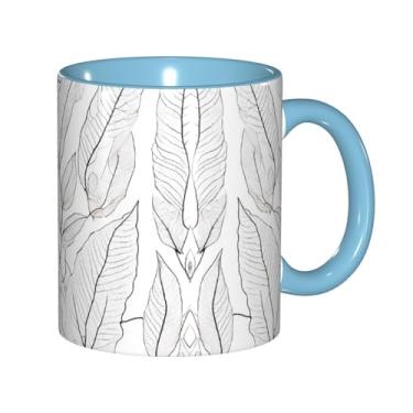 Imagem de Zeraoke Canecas de café criativas com estampa de endro e alecrim de manjericão, personalizado, presente para família, tamanho de 325 ml, unissex