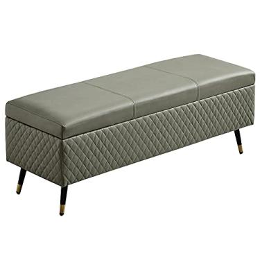 Imagem de FAMEOYA Armazenamento dobrável de segurança contra incêndio com tecnologia de armazenamento em massa otomano caixa de armazenamento para pés banco de troca de sapatos para sala de estar, entrada