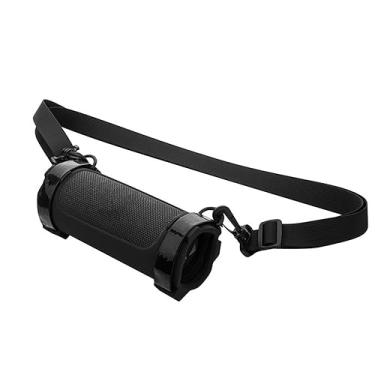 Imagem de Capa de silicone preta de substituição com alça de ombro para alto-falante JBL Flip 6