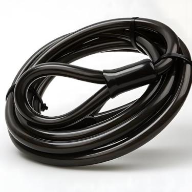 Imagem de Trava de cabo de segurança de aço: design trançado resistente de 12 mm - flexível de 1,2 m/2,1 m/3 m/4,6 m/7,6 m/9,1 m com revestimento de vinil de extremidades de laço à prova de ferrugem para