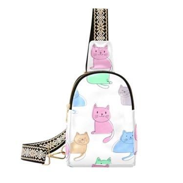 Imagem de CEBUGI Bolsa tiracolo feminina fofa de couro, pochete tiracolo para caminhadas, viagens ao ar livre