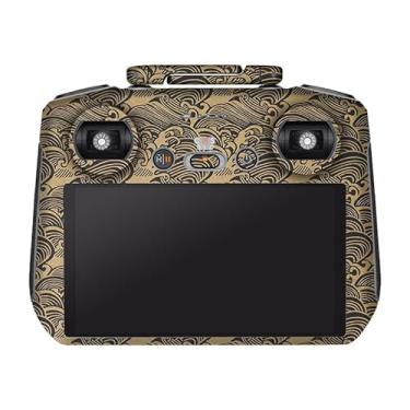 Imagem de Capa antirriscos RC 2 para controle DJI RC2 decalque película para controle remoto AIR3 capa adesiva acessórios de equipamento de vídeo fotográfico (Wave Gold, para DJI RC2)