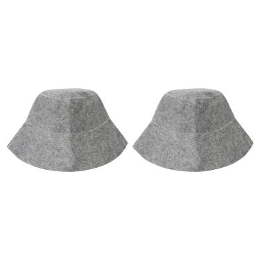 Imagem de SIWOTED 2 PCS Sauna Chapéus Espessamento de Absorção de Água Confortável Respirável Feltro Toucas de Chuveiro para Acessórios de Banho Cinza