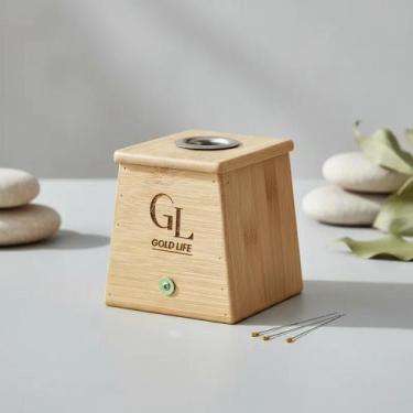 Imagem de Berço De Madeira Para Moxa Bastão Com 1 Furo - Goldlife - GoldLife - G