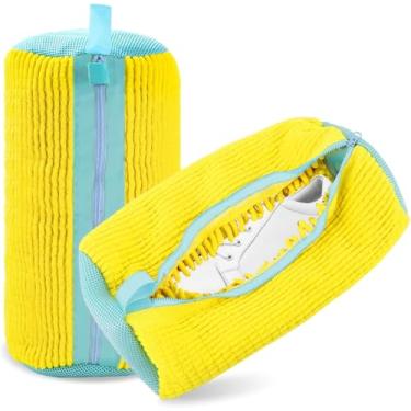 Imagem de DX Grandway 2 peças de sacos para máquina de lavar sapatos, sacos de lavanderia XXL para lavadora e secadora, zíper resistente com design de gancho, sacos secos de tênis incluídos, saco de lavagem
