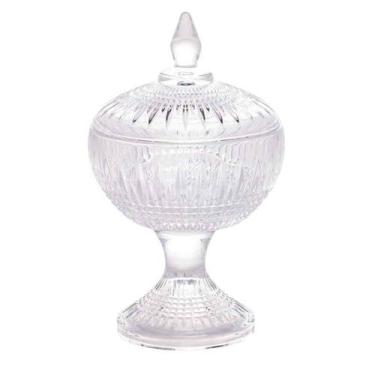 Imagem de Potiche Decorativo Cristal com Pé Queen 11x18 cm Wolff