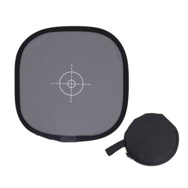 Imagem de QANYEGN Placa de foco dupla face de 30 cm, cartão de fotografia com bolsa de transporte, cartão cinza cartão de equilíbrio branco para foto e correção de cor da câmera