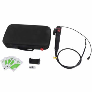 Imagem de Kit de endoscópio industrial de alta definição AGC 180 com câmera de 8 mm IP67 à prova d'água 180 ° Direção HD Gravação 6 luzes LED para reparo de veículos automotivos, manutenção (Tubo cobra 100cm)