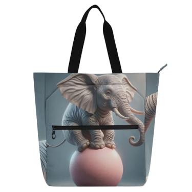 Imagem de Linda bolsa de elefante para crianças, mulheres, professoras, lona, escola, trabalho, viagem, presente
