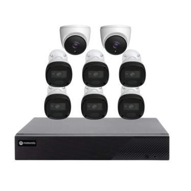 Imagem de DVR 8 Canais 1080 H.265 1x Sata 5x1 2 Canal Ip HD WD 1Tb 2 Câmeras Bul