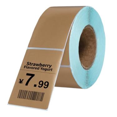 Imagem de PATIKIL 500 etiquetas térmicas, etiquetas de impressora térmica de 4 x 6 cm, etiquetas autoadesivas, rolo de papel retangular, pequeno para impressora, etiqueta de envio, endereço de código de barras