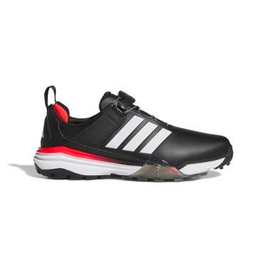 Imagem de adidas Tênis masculino de golfe, Core Black/Ftwr Branco/Vermelho lúcido, 44