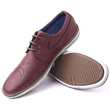 Imagem de Mio Marino sapato Oxford masculino casual – sapato social masculino casual confortável, Urban Rugged Collection - Brick, 10