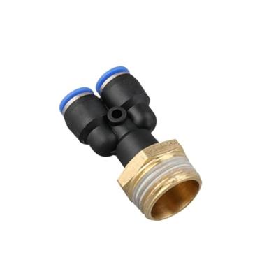 Imagem de IRFKR Encaixe de tubulação tipo Y encaixes pneumáticos de ar conector rápido PX4 6 8 10 12 mm rosca macho M5" 1/20.3 cm 1/10.2 cm 3/20.3 cm 1/5.1 cm acoplador Bsp (PX6-04)