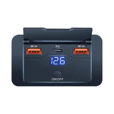 Imagem de Tomada De Carregamento De Parede 12V 24V Com 4 Portas USB C, Dual PD Q