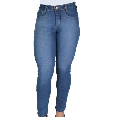Imagem de Calça Jeans R7jeans Feminina Modelo Tradicional Cintura Média Alta Lavagem Destroyed Clair-Feminino