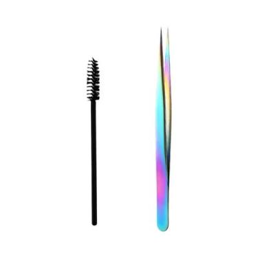 Imagem de Pinça De Aço Inoxidável Para Cílios - Ferramenta De Beleza Para Aplica