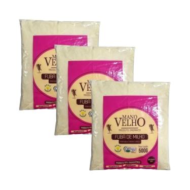 Imagem de Kit 3X: Fubá de Milho Orgânico Mano Velho 500g